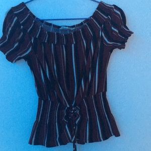 casual shirt with a  red wine color